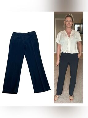 Marks & Spencer black trousers dress pants Sz M professional business career